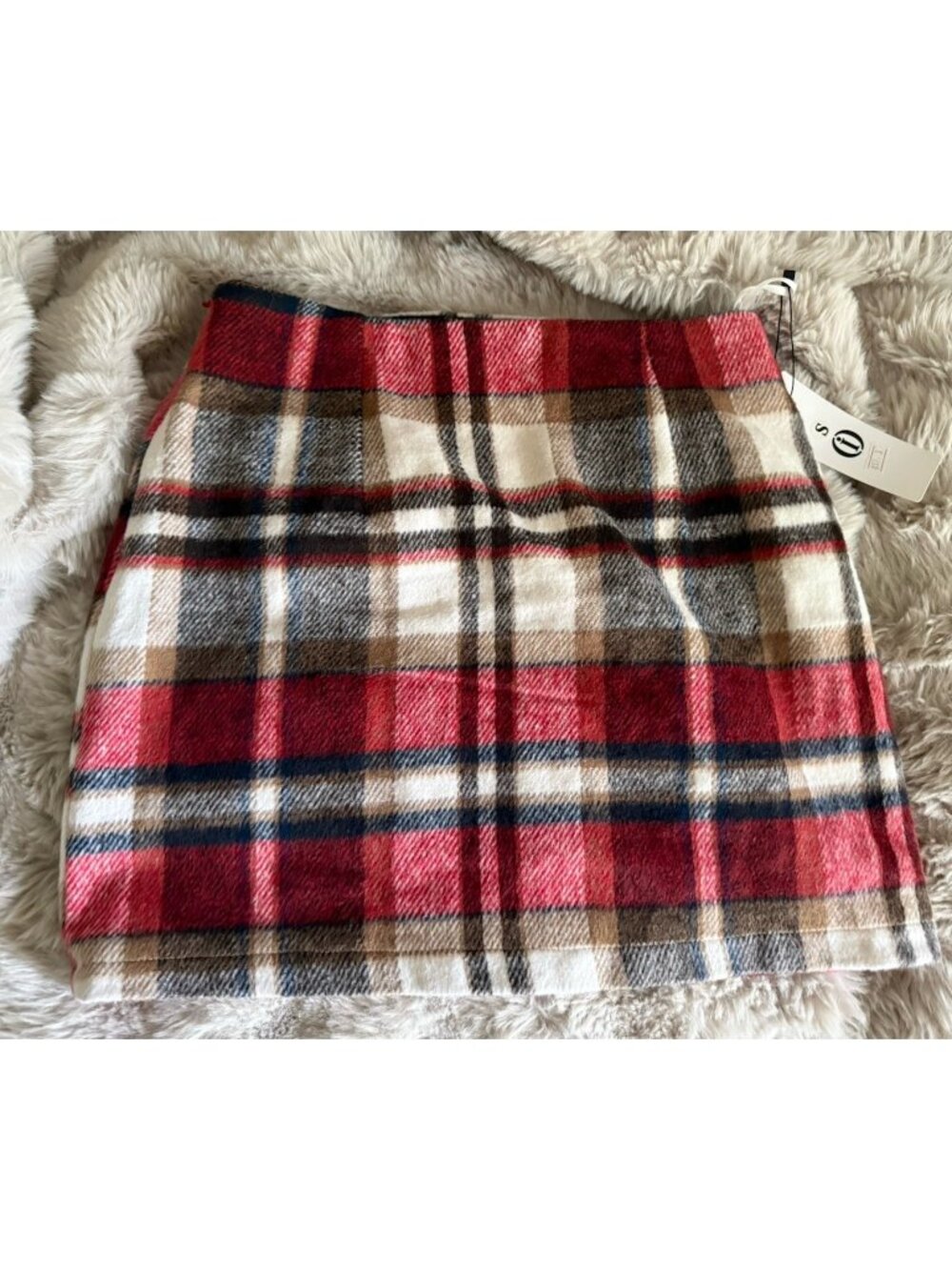 Womens High Waist Plaid Mini Pencil Skirt Wool Blend Sm Preppy academia Clueless